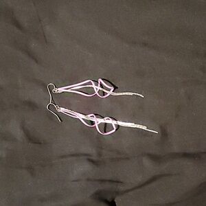 Pink twist earrings